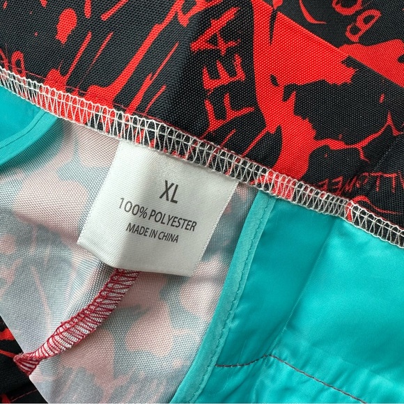 Men’s Halloween Balck Red Fear Bones Halloween Print Suit Size XL - Picture 8 of 15